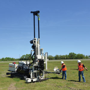3230DT drill rig efficiently switches from rotary drilling to CPT