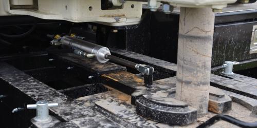 Hydraulic breakout wrench makes job easier on driller.